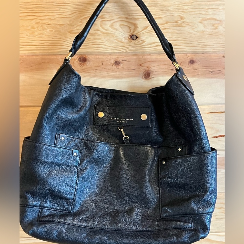Marc by Marc Jacobs Black Leather Large Tote Bag